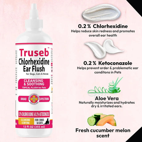 TRUSEB - Truseb Advanced Topical Dog Ear Wash 12 Fl.Oz. - The Red Vitamin MX - Cuidado Del Oído De Perros - {{ shop.shopifyCountryName }}