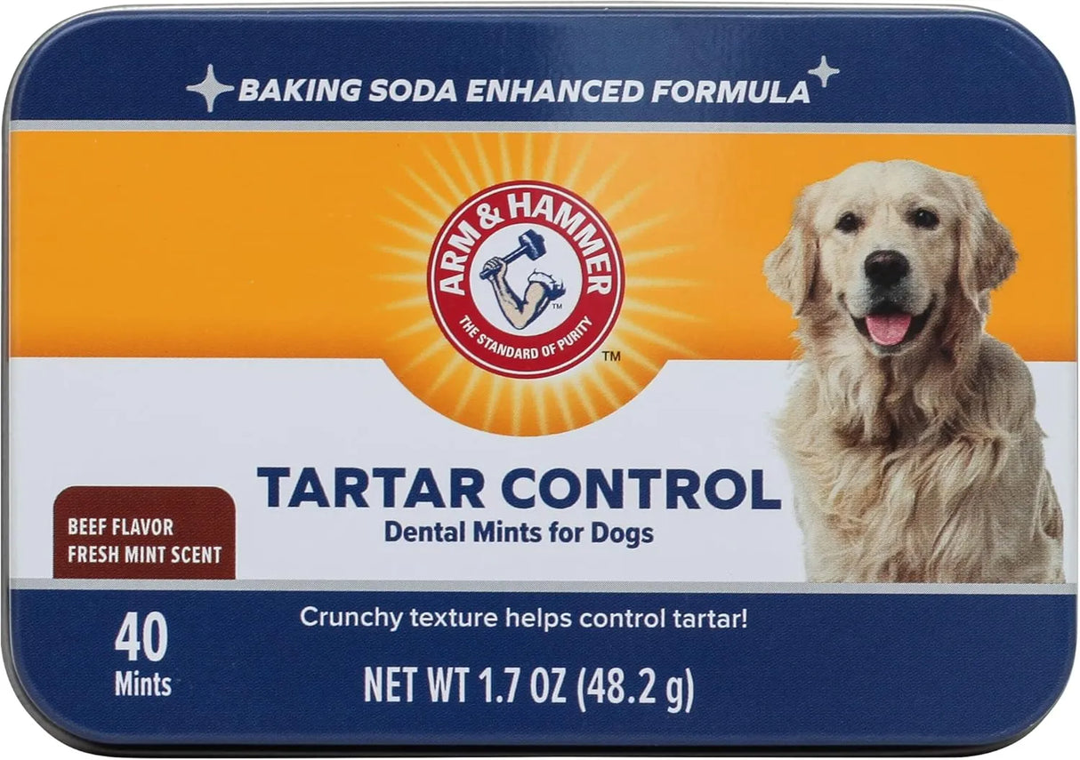 ARM & HAMMER - Arm & Hammer for Pets Tartar Control Dental Mints for Dogs Beef Flavor 40 Piezas 2 Pack - The Red Vitamin MX - Cuidado Dental Para Perros - {{ shop.shopifyCountryName }}