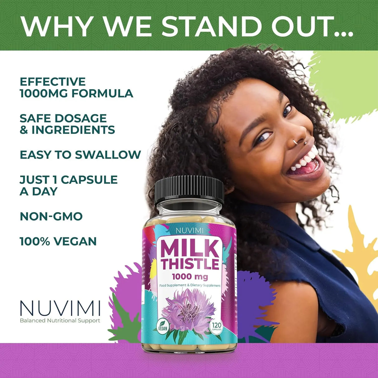 NUVIMI - NUVIMI Milk Thistle 1000Mg. 120 Capsulas - The Red Vitamin MX - Suplementos Alimenticios - {{ shop.shopifyCountryName }}