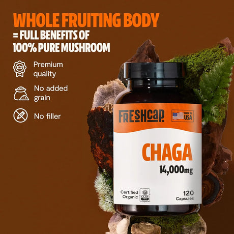 FRESHCAP - FreshCap Chaga Mushrooms 14,000Mg. 120 Capsulas - The Red Vitamin MX - Suplementos Alimenticios - {{ shop.shopifyCountryName }}