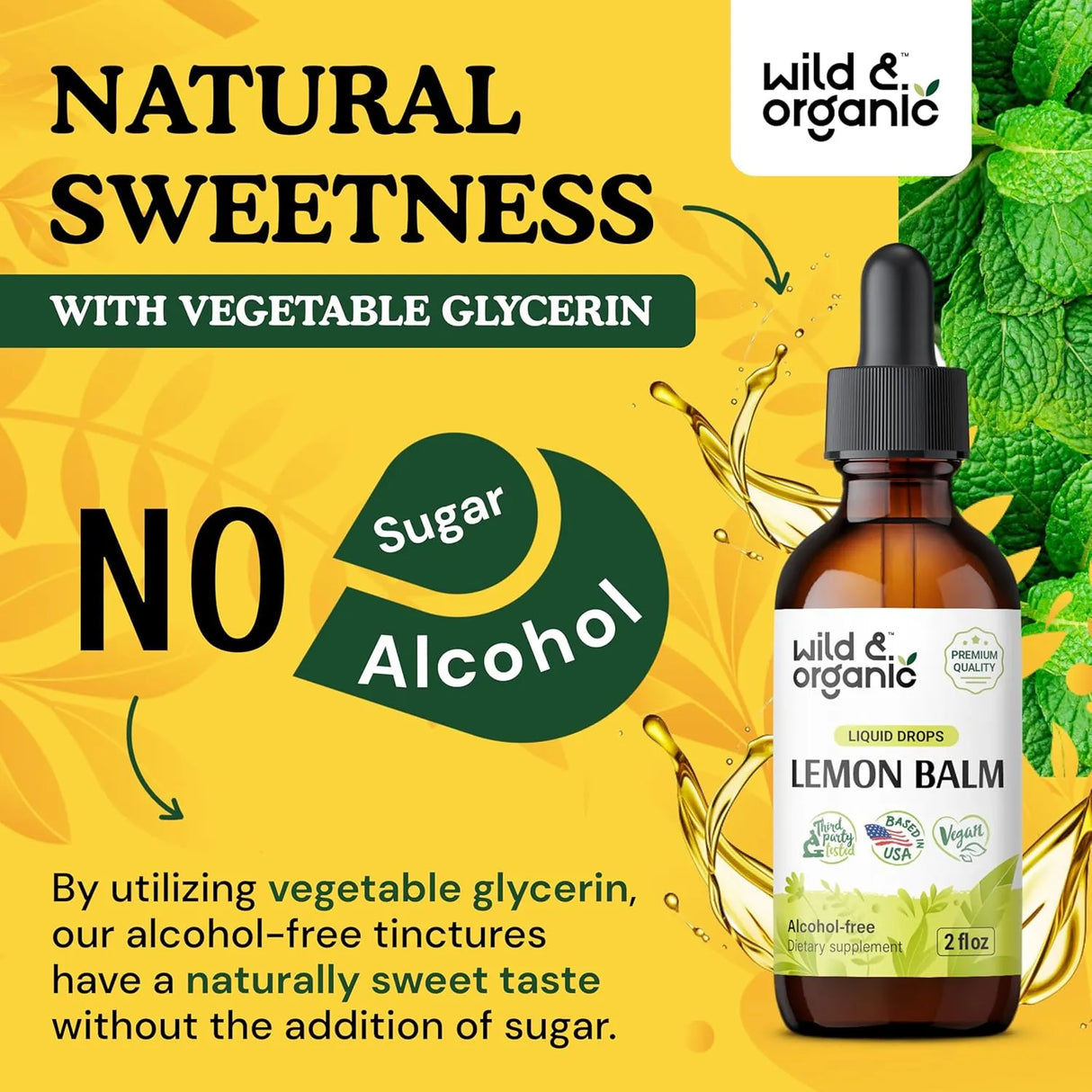 WILD & ORGANIC - Wild & Organic Lemon Balm Drops 2 Fl.Oz. - The Red Vitamin MX - Suplementos Alimenticios - {{ shop.shopifyCountryName }}