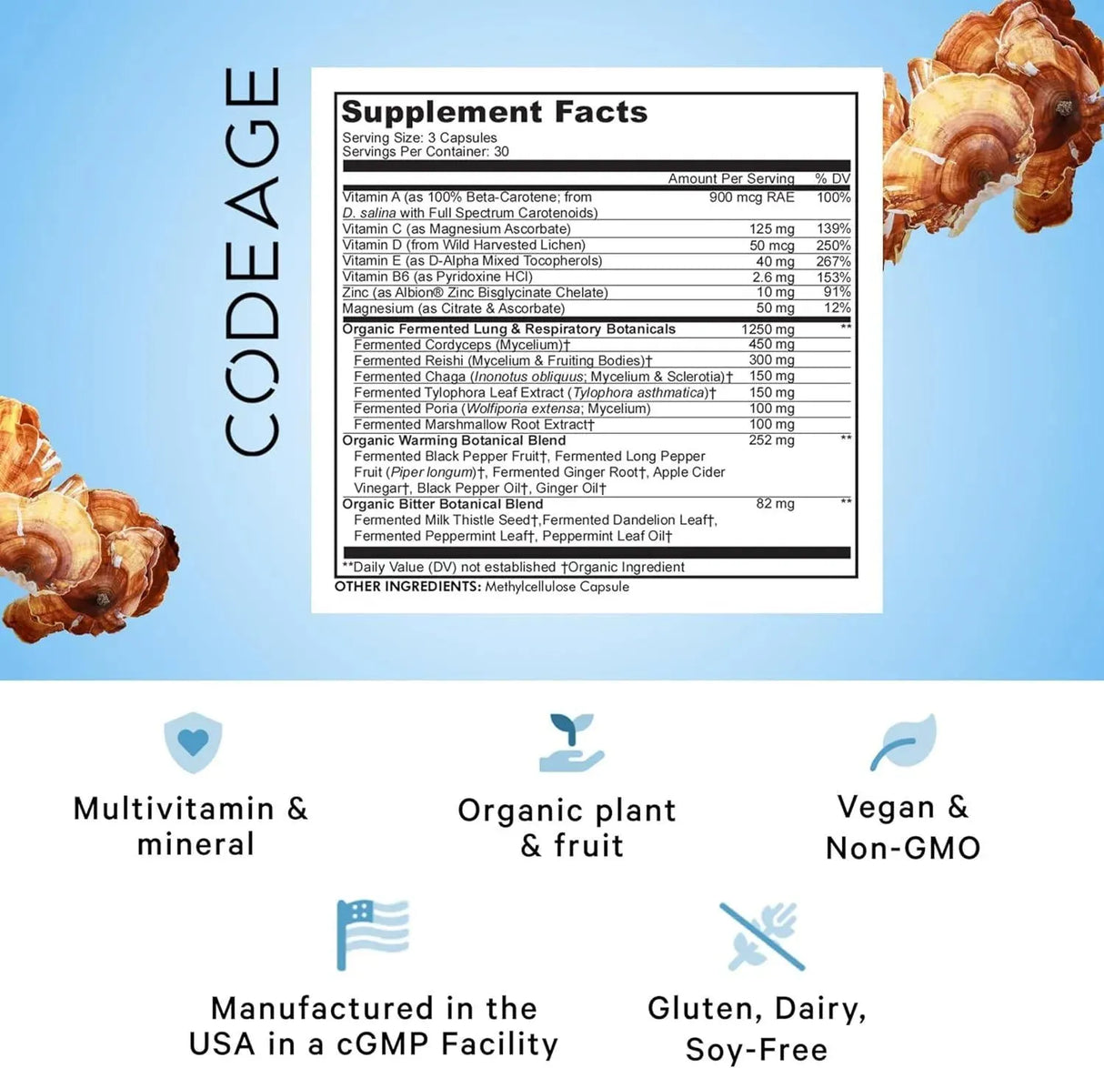 CODEAGE - Codeage Lungs Vitamins 90 Capsulas - The Red Vitamin MX - Suplementos Alimenticios - {{ shop.shopifyCountryName }}