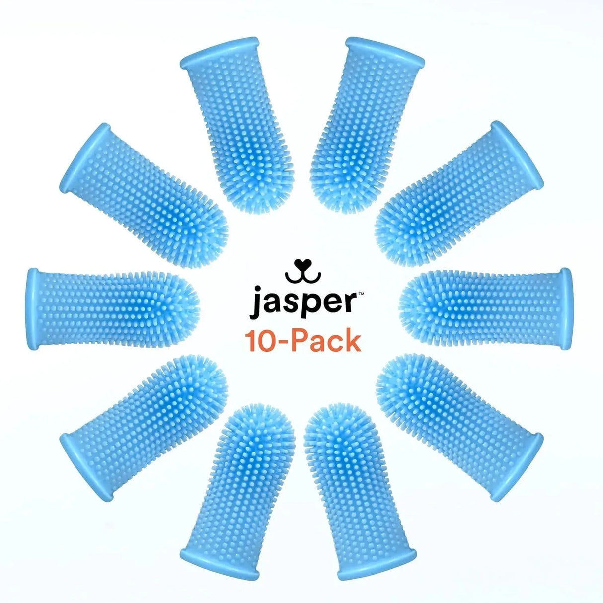 JASPER - Jasper Dog Toothbrush Blue 10 Pack - The Red Vitamin MX - Cuidado Dental Para Perros - {{ shop.shopifyCountryName }}