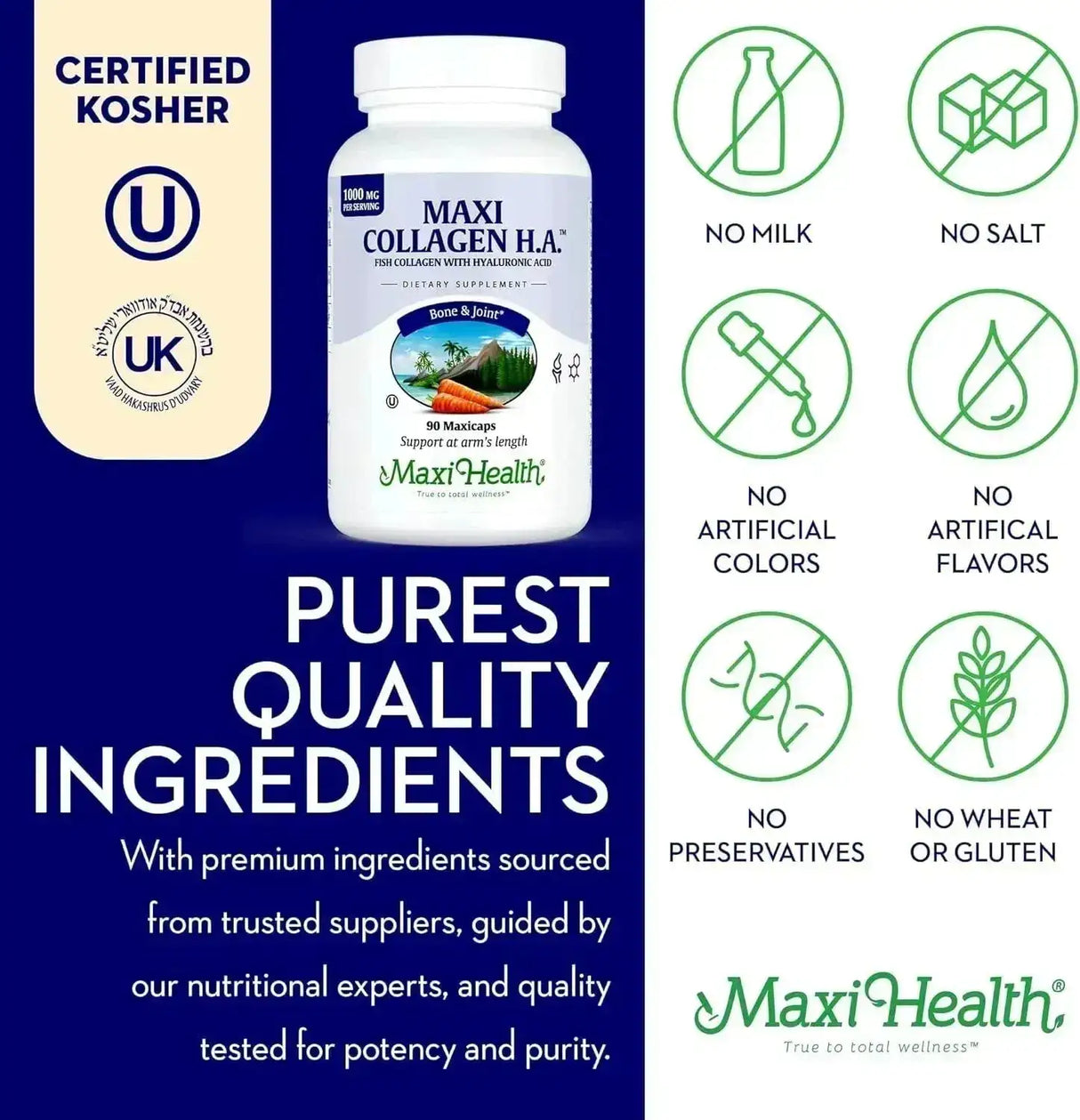 MAXI HEALTH - Maxi Health Collagen with Hyaluronic Acid 1000Mg. 90 Capsulas - The Red Vitamin MX - Suplementos Alimenticios - {{ shop.shopifyCountryName }}