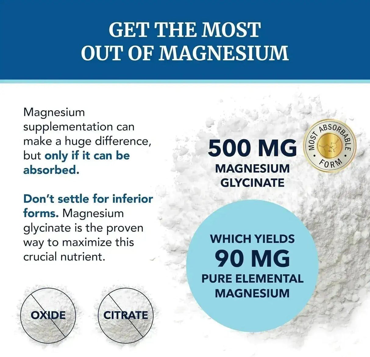 NOBI NUTRITION - Nobi Nutrition Magnesium Glycinate 500Mg. 120 Capsulas - The Red Vitamin MX - Suplementos Alimenticios - {{ shop.shopifyCountryName }}