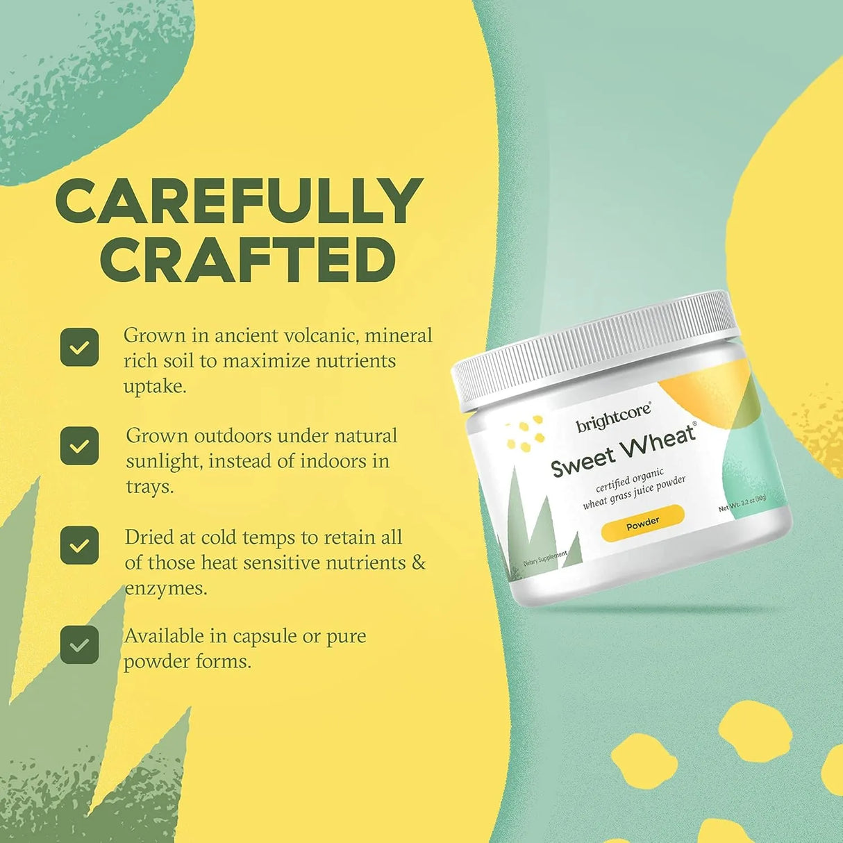 BRIGHTCORE - Brightcore Nutrition Sweet Wheat Wheatgrass Juice Powder 90Gr. - The Red Vitamin MX - Suplementos Alimenticios - {{ shop.shopifyCountryName }}