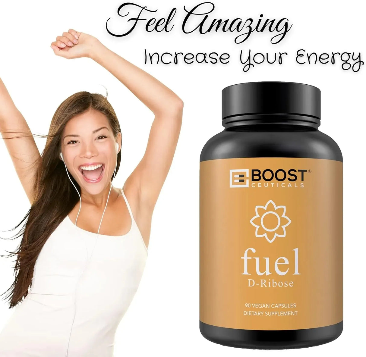 BOOSTCEUTICALS - BoostCeuticals D Ribose 500Mg. 90 Capsulas - The Red Vitamin MX - Suplementos Alimenticios - {{ shop.shopifyCountryName }}