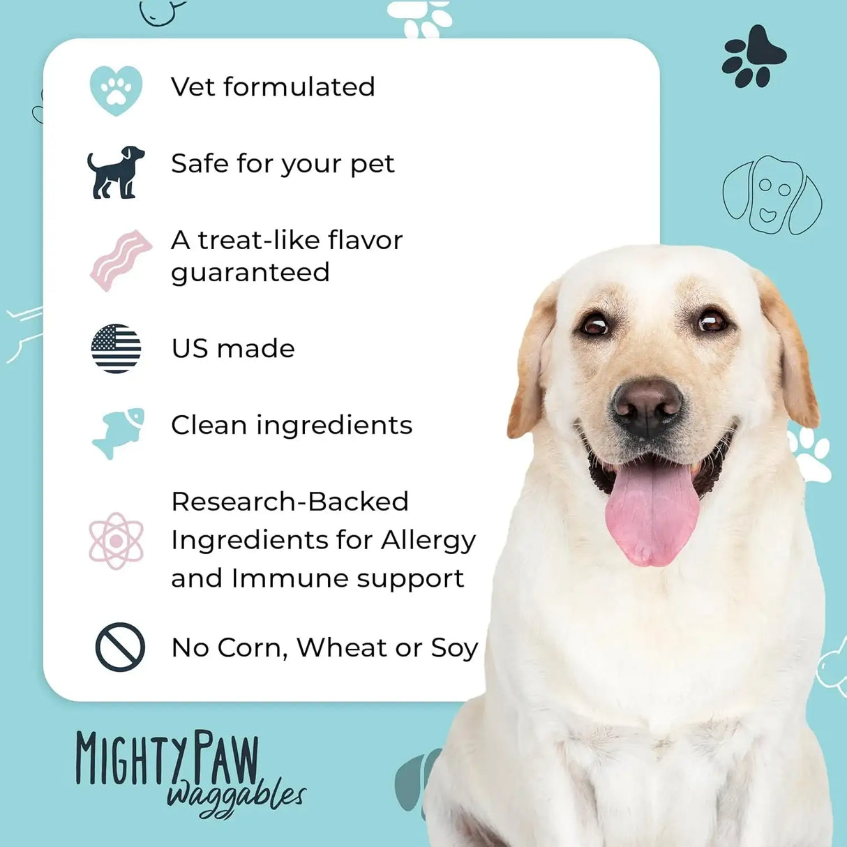 MIGHTY PAW - Mighty Paw Waggables Allergy Immune + Itch 120 Masticables 2 Pack - The Red Vitamin MX - Remedios Para La Picazón De Perros - {{ shop.shopifyCountryName }}