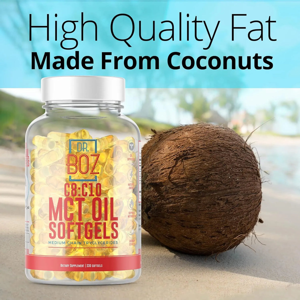 DR. BOZ - Dr. Boz C8:C10 MCT Oil 330 Capsulas Blandas - The Red Vitamin MX - Suplementos Alimenticios - {{ shop.shopifyCountryName }}