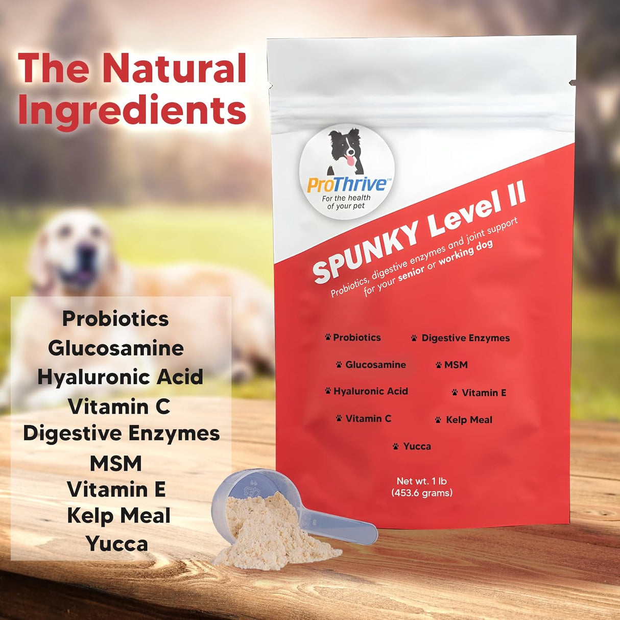 Equerry's Spunky Level II Hip and Joint Supplement for Dogs 453Gr.