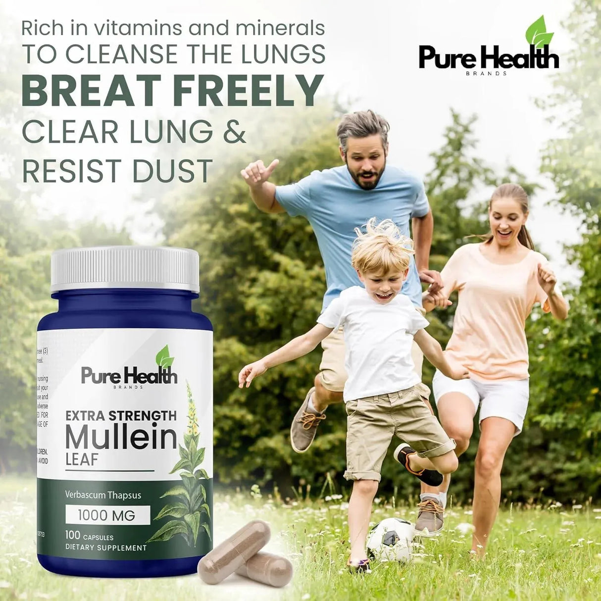PURE HEALTH - Pure Health Lung Detox Mullein Leaf 100 Capsulas - The Red Vitamin MX - Suplementos Alimenticios - {{ shop.shopifyCountryName }}