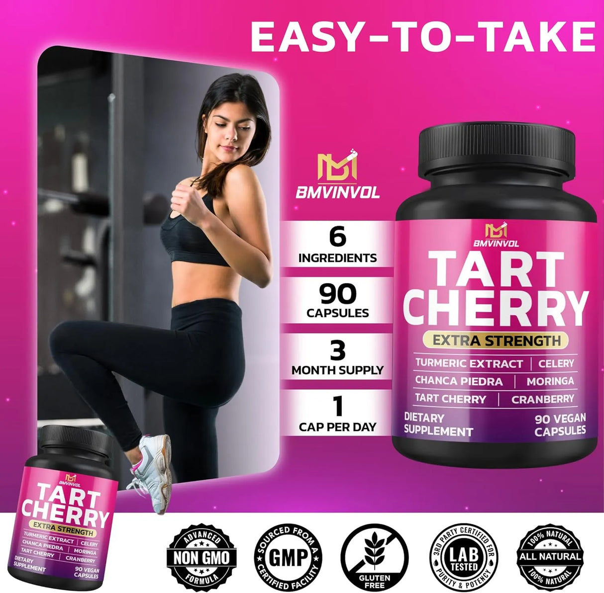 BMVINVOL - BMVINVOL Tart Cherry 20:1 Extract 90 Capsulas - The Red Vitamin MX - Suplementos Alimenticios - {{ shop.shopifyCountryName }}