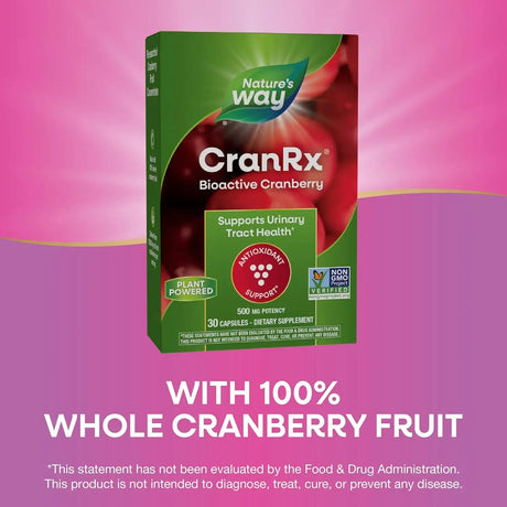 NATURE'S WAY - Nature's Way CranRx BioActive Cranberry 500Mg. 30 Capsulas - The Red Vitamin MX - Suplementos Alimenticios - {{ shop.shopifyCountryName }}