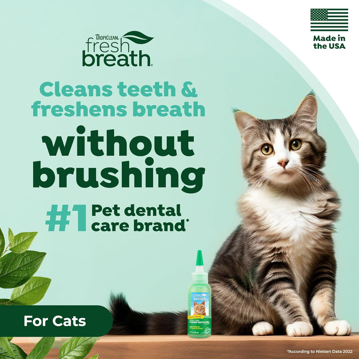 TropiClean Fresh Breath Cat Toothpaste for Teeth Cleaning 59Ml.