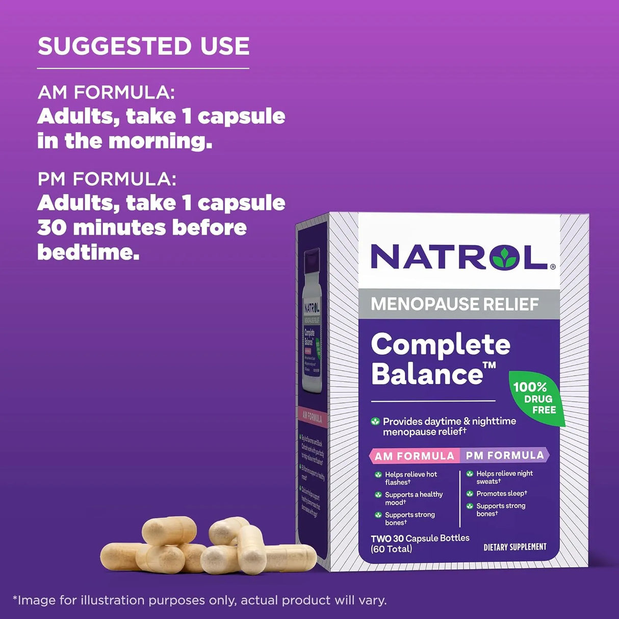 NATROL - Natrol Complete Balance Menopause Relief 60 Capsulas - The Red Vitamin MX - Suplementos Alimenticios - {{ shop.shopifyCountryName }}