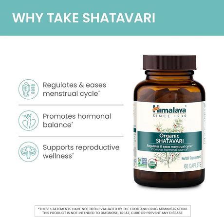 HIMALAYA - Himalaya Organic Shatavari 60 Tabletas 2 Pack - The Red Vitamin MX - Suplementos Alimenticios - {{ shop.shopifyCountryName }}