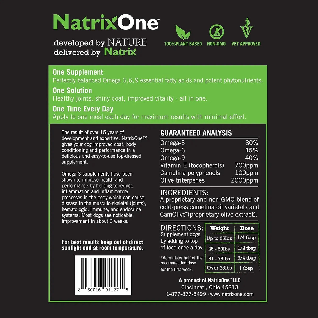 NATRIXONE - NatrixOne Omega 3 for Dogs 8 Fl.Oz. - The Red Vitamin MX - Aceite De Pescado Para Perros - {{ shop.shopifyCountryName }}