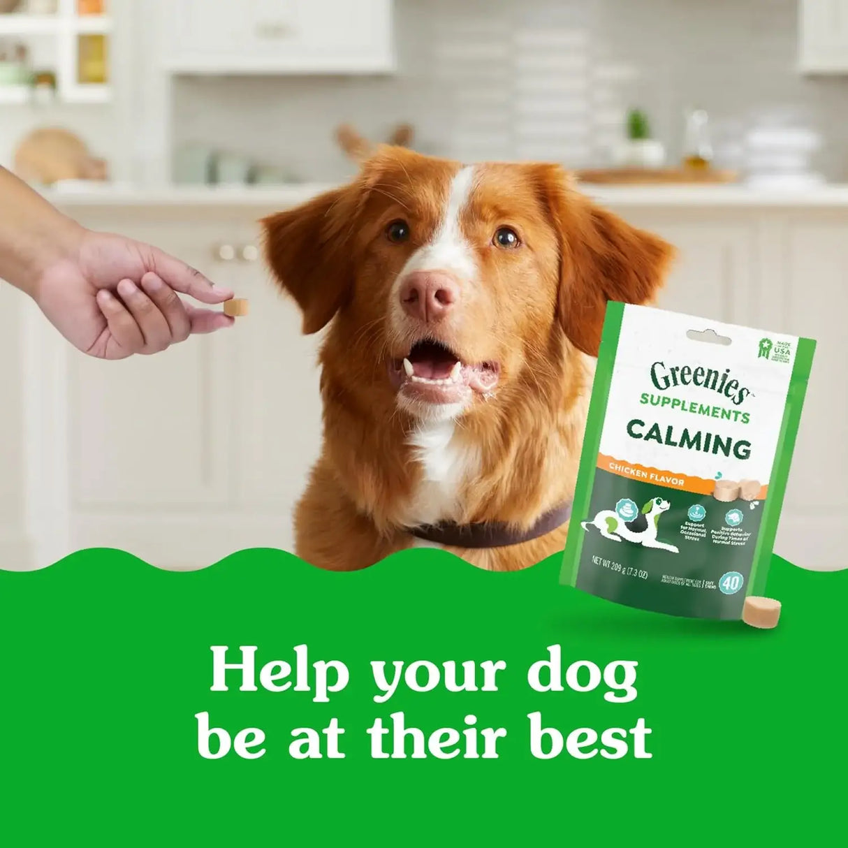 GREENIES - Greenies Supplements Calming Chews for Dogs Chicken Flavor 40 Masticables - The Red Vitamin MX - Relajantes Para Perros - {{ shop.shopifyCountryName }}