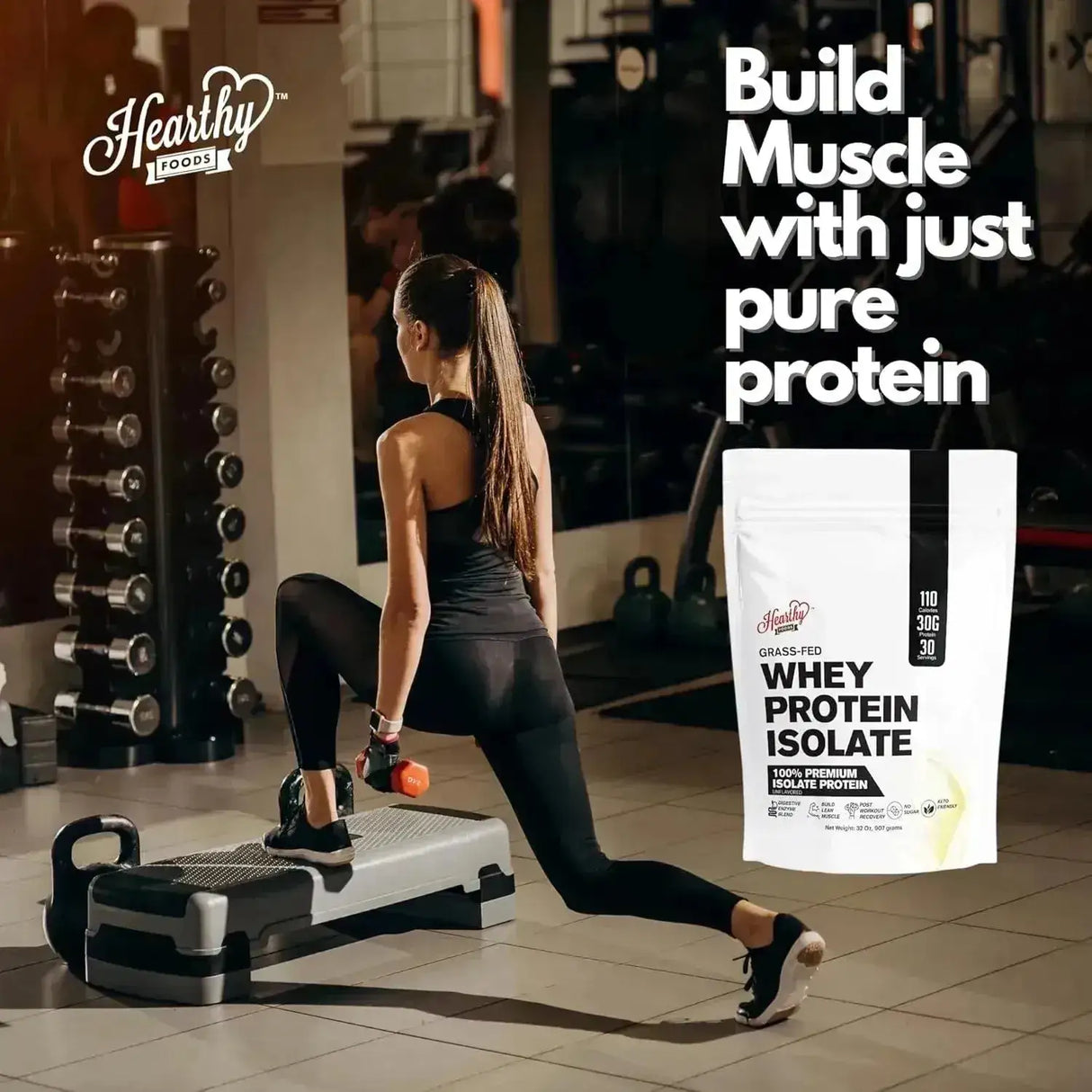 HEARTHY FOODS - Hearthy Foods Grass Fed Whey Protein Isolate Unflavored 907Gr. - The Red Vitamin MX - Suplementos Alimenticios - {{ shop.shopifyCountryName }}