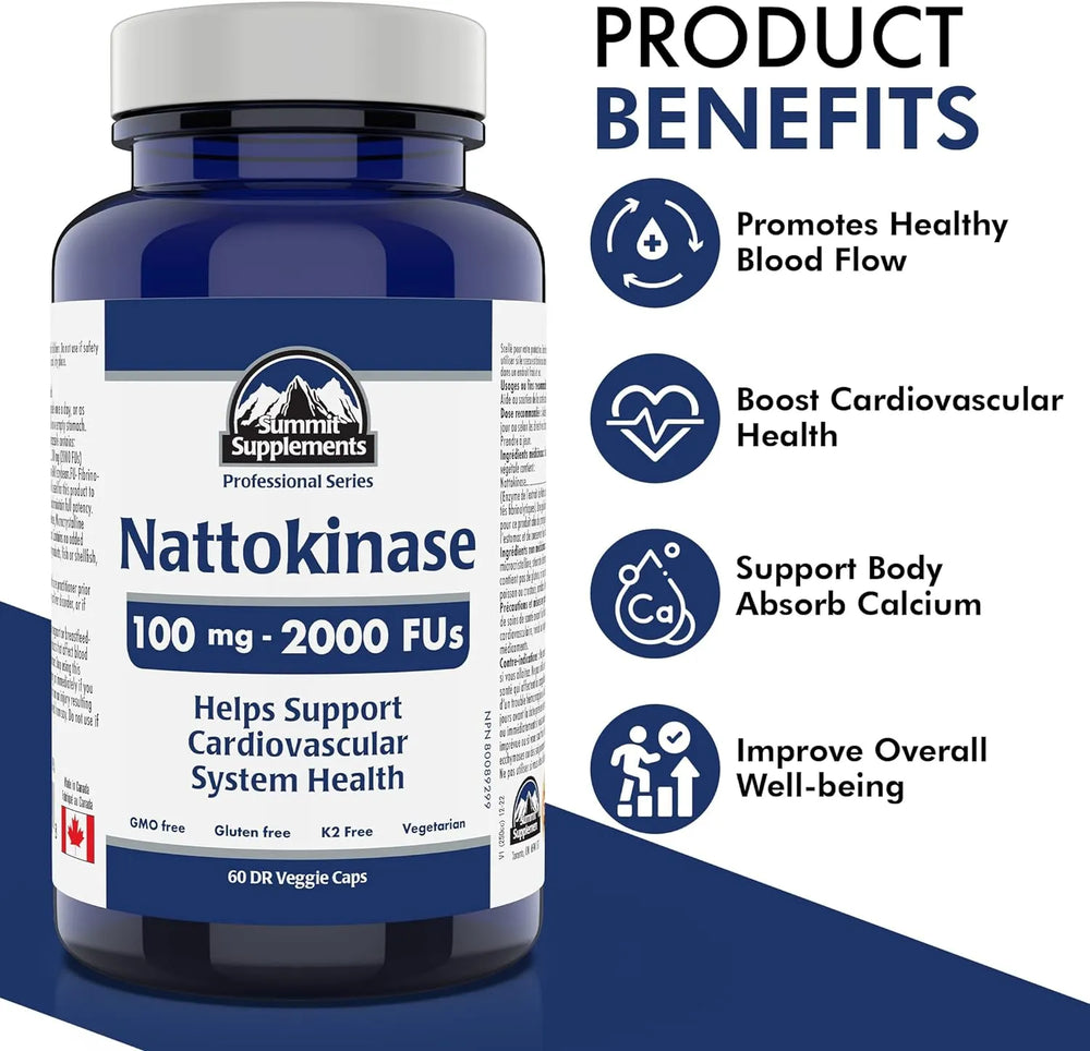 SUMMIT SUPPLEMENTS - Summit Supplements Nattokinase 100Mg. 60 Capsulas - The Red Vitamin MX - Suplementos Alimenticios - {{ shop.shopifyCountryName }}