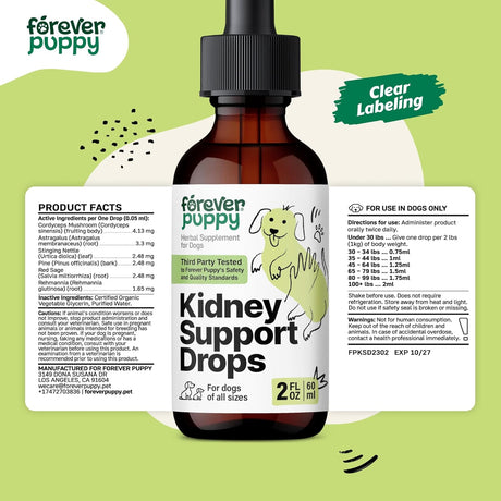 FOREVER PUPPY - Forever Puppy Kidney Support Drops for Dogs 2 Fl.Oz. - The Red Vitamin MX - Suplementos Herbales Para Perros - {{ shop.shopifyCountryName }}