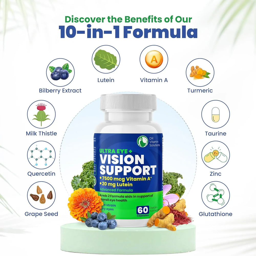DR VITAMIN SOLUTIONS - DR Vitamin Solutions Vision Support Eye Vitamins for Macular Health 60 Capsulas - The Red Vitamin MX - Suplementos Alimenticios - {{ shop.shopifyCountryName }}