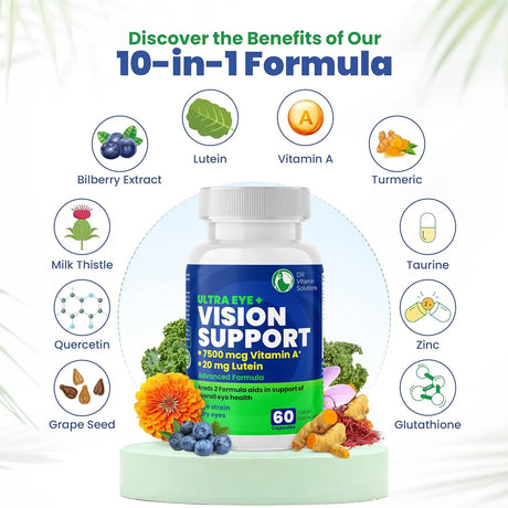 DR VITAMIN SOLUTIONS - DR Vitamin Solutions Vision Support Eye Vitamins for Macular Health 60 Capsulas - The Red Vitamin MX - Suplementos Alimenticios - {{ shop.shopifyCountryName }}