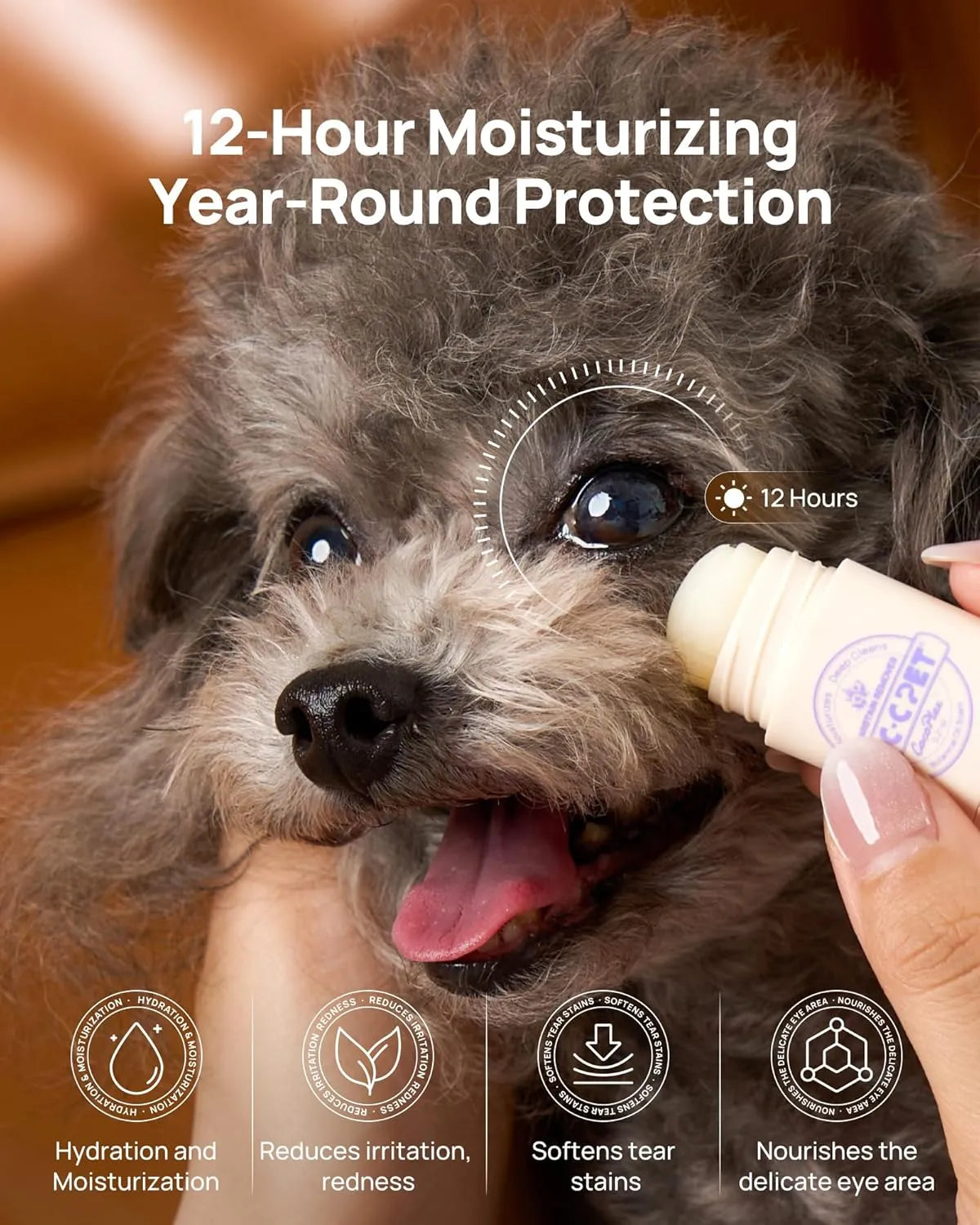 HICC PET - HICC PET Tear Stain Remover Balm for Dogs 0.53Oz. - The Red Vitamin MX - Cuidado De Los Ojos De Los Perros - {{ shop.shopifyCountryName }}