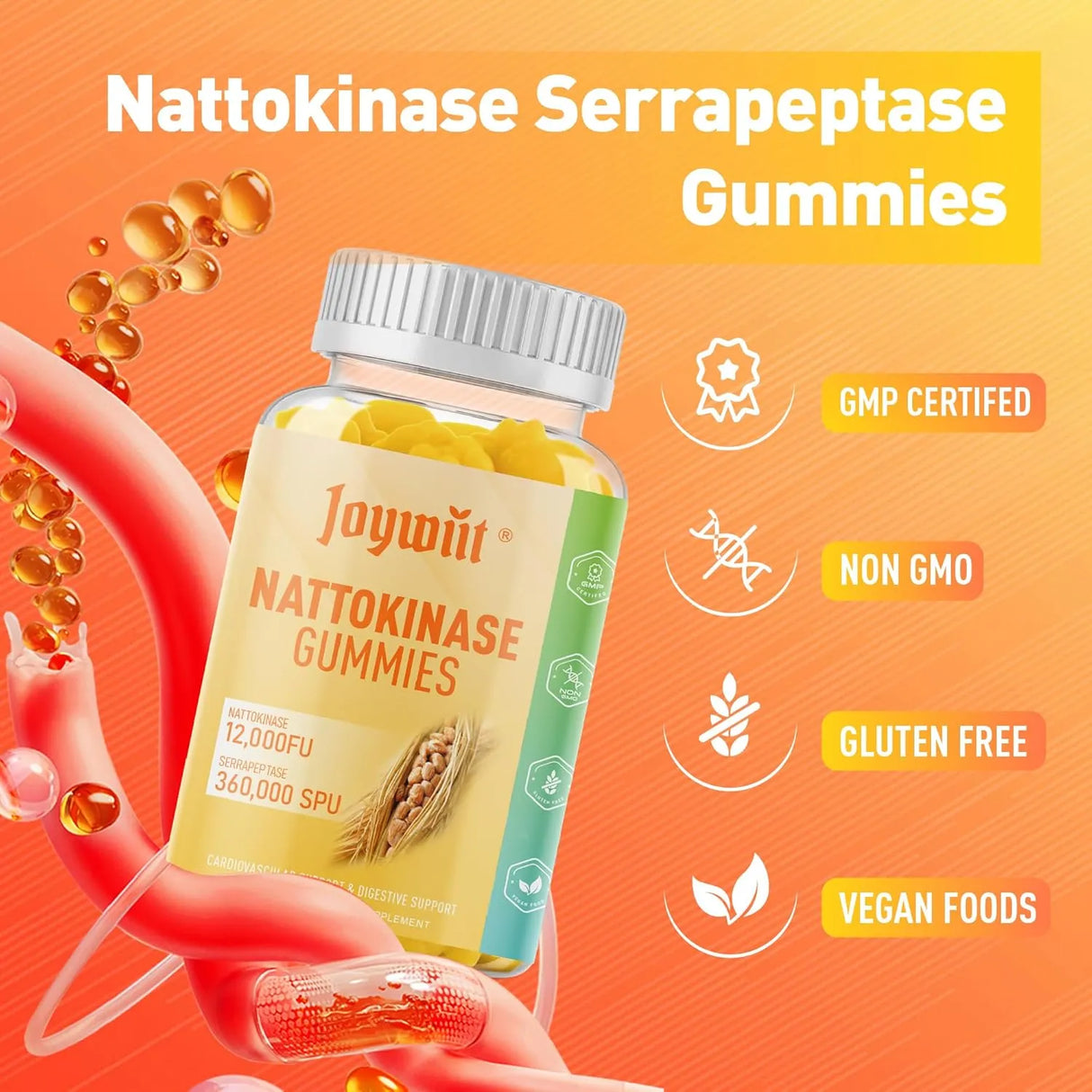 JOYWIIT - Joywiit Nattokinase Gummies 12,000 FU 60 Gomitas - The Red Vitamin MX - Suplementos Alimenticios - {{ shop.shopifyCountryName }}