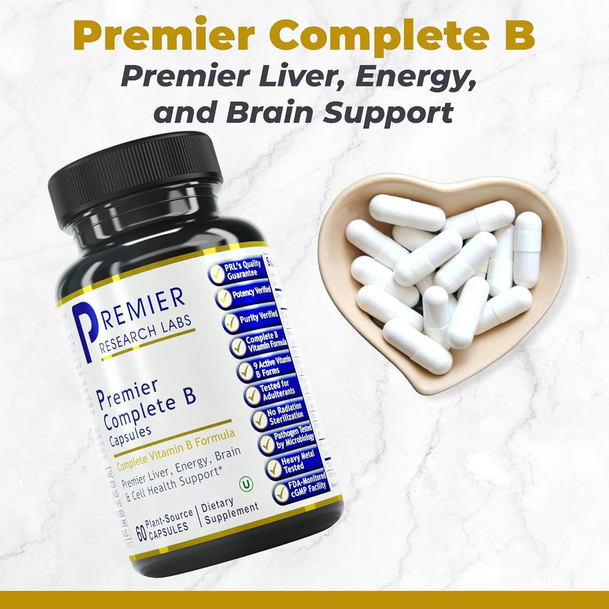 PREMIER RESEARCH LABS - Premier Research Labs Complete B 60 Capsulas - The Red Vitamin MX - Suplementos Alimenticios - {{ shop.shopifyCountryName }}