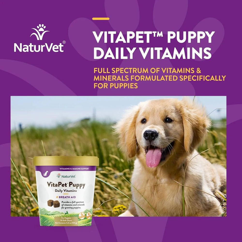NATURVET - NaturVet VitaPet Puppy Daily Vitamins for Dogs 70 Masticables - The Red Vitamin MX - Multivitamínicos Para Perros - {{ shop.shopifyCountryName }}