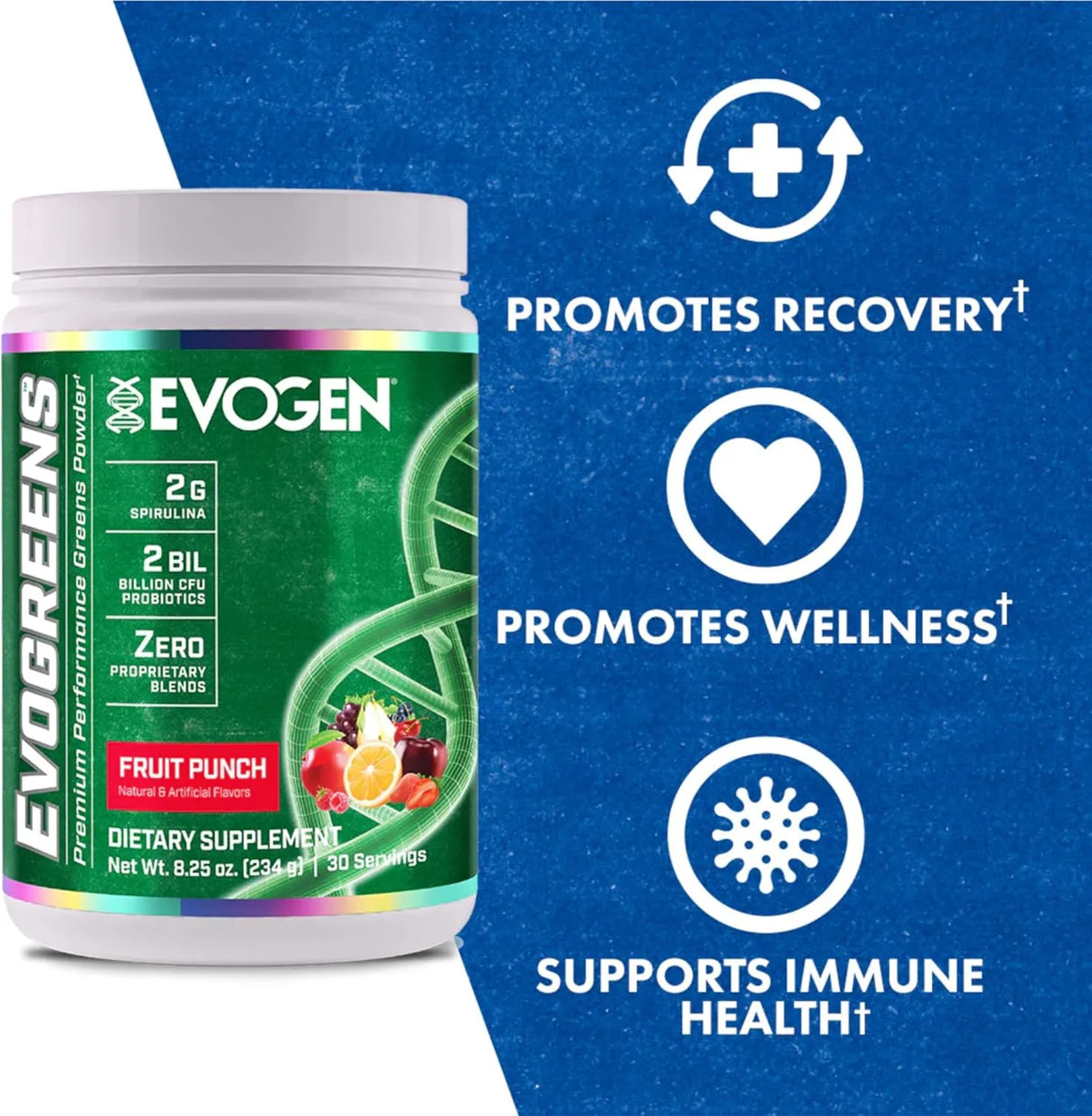 EVOGEN - Evogen Evogreens Super Greens Powder 30 Servicios Fruit Punch 234Gr. - The Red Vitamin MX - Suplementos Alimenticios - {{ shop.shopifyCountryName }}