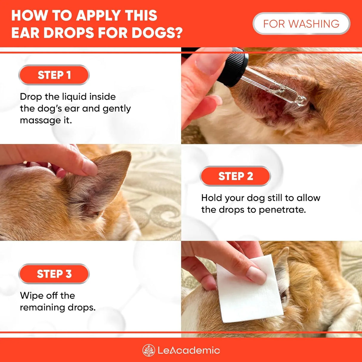 LEACADEMIC - LeAcademic Dog Ear Cleaner 60Ml. - The Red Vitamin MX - Cuidado Del Oído De Perros - {{ shop.shopifyCountryName }}