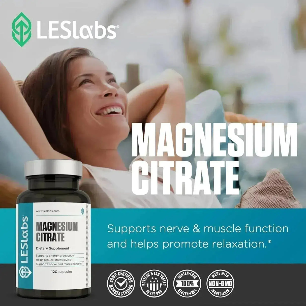 LES LABS - LES Labs Magnesium Citrate 120 Capsulas - The Red Vitamin MX - Suplementos Alimenticios - {{ shop.shopifyCountryName }}