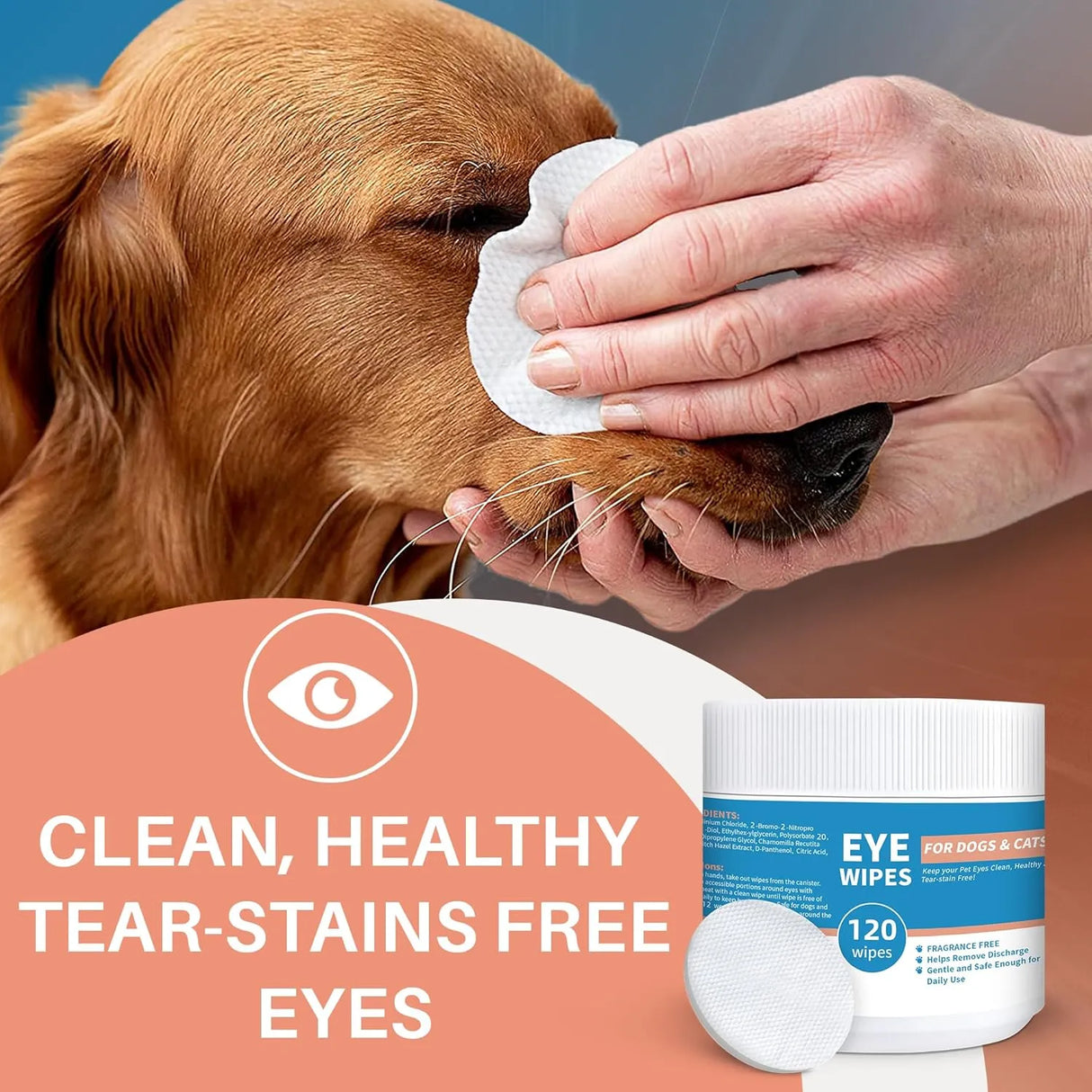 YIBESI - Yibesi Dog Eye Wipes 120 Toallitas 2 Pack - The Red Vitamin MX - Cuidado De Los Ojos De Los Perros - {{ shop.shopifyCountryName }}