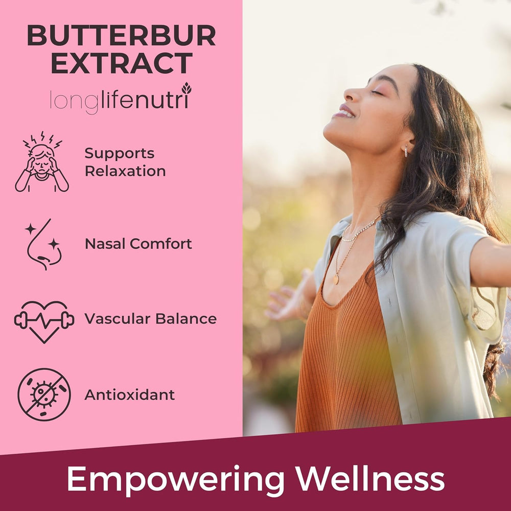 LongLifeNutri Butterbur Extract 100Mg. 180 Capsulas