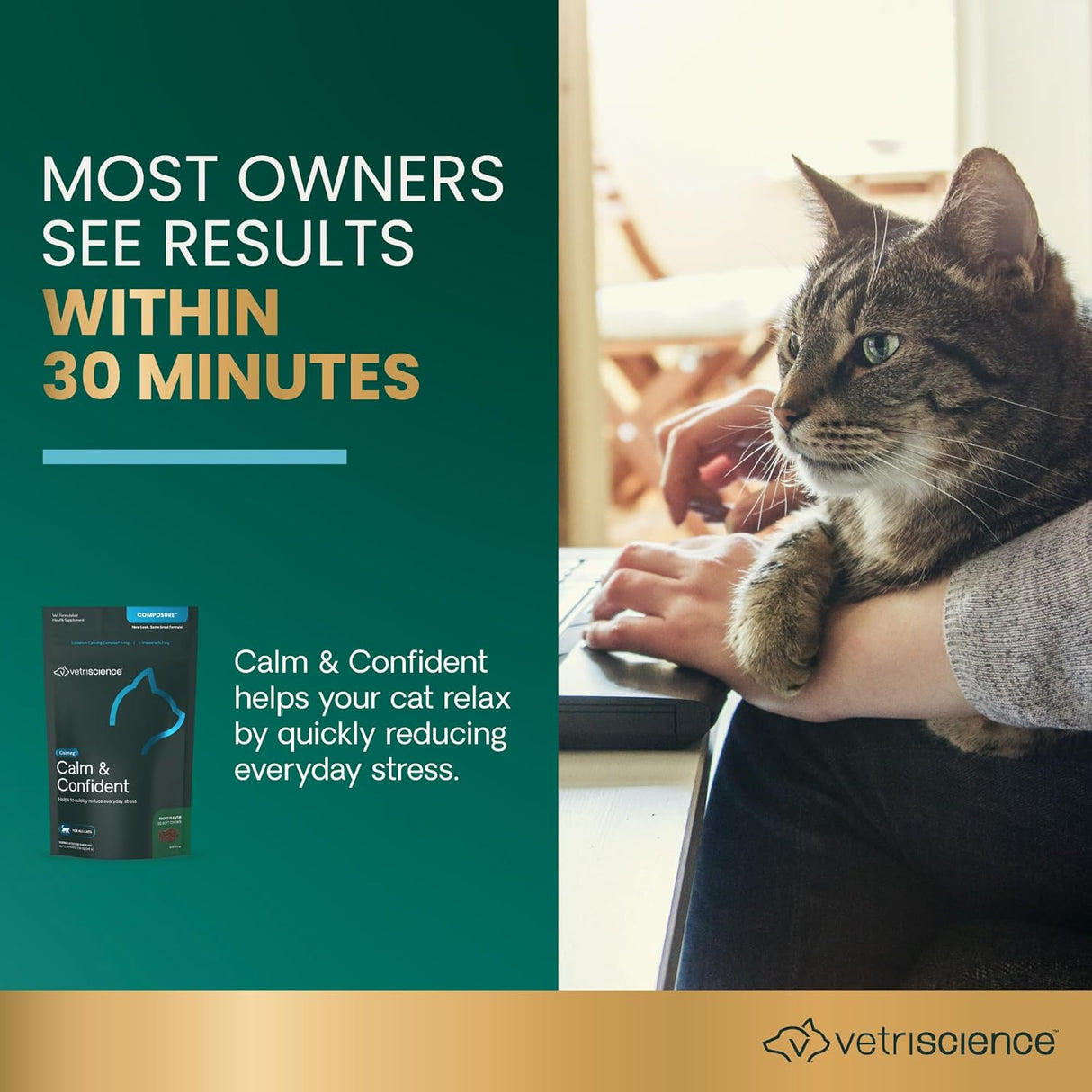 VetriScience Composure Calming Formula for Cats Trout 30 Masticables