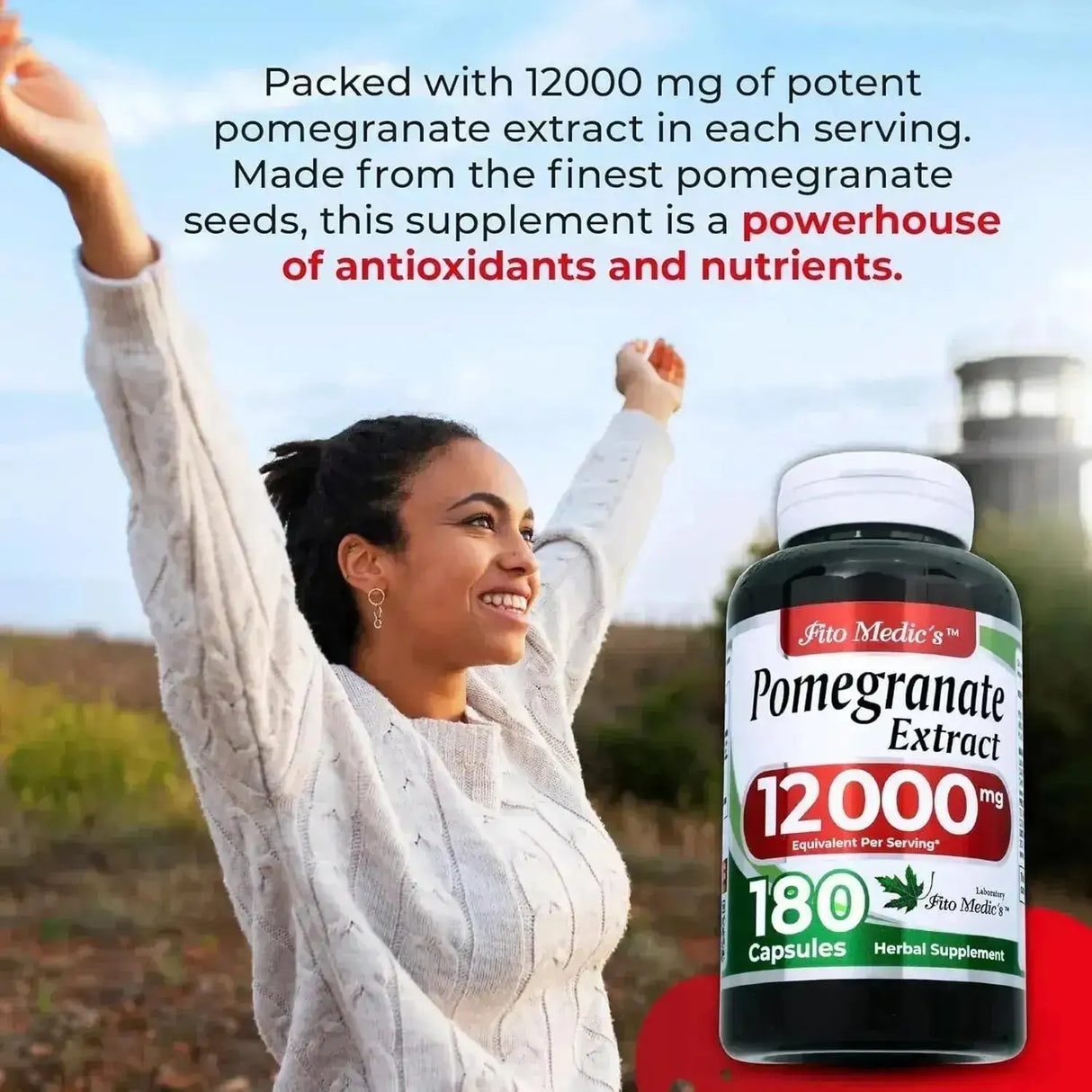 FITO MEDIC´S - FITO MEDIC'S Pomegranate Extract 12,000Mg. 180 Capsulas - The Red Vitamin MX - Suplementos Alimenticios - {{ shop.shopifyCountryName }}