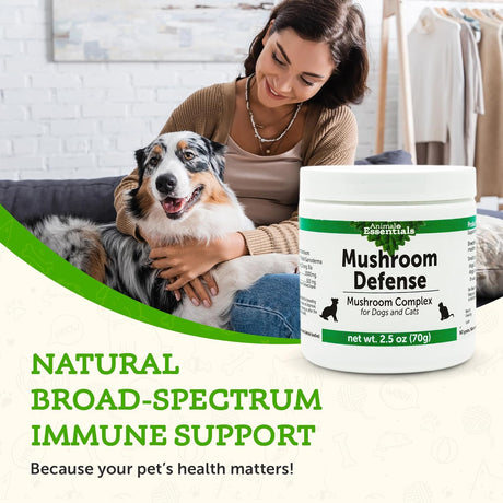 ANIMAL ESSENTIALS - Animal Essentials MUSHROOM DEFENSE Supplement for Dogs 70Gr. - The Red Vitamin MX - Suplementos Herbales Para Perros - {{ shop.shopifyCountryName }}