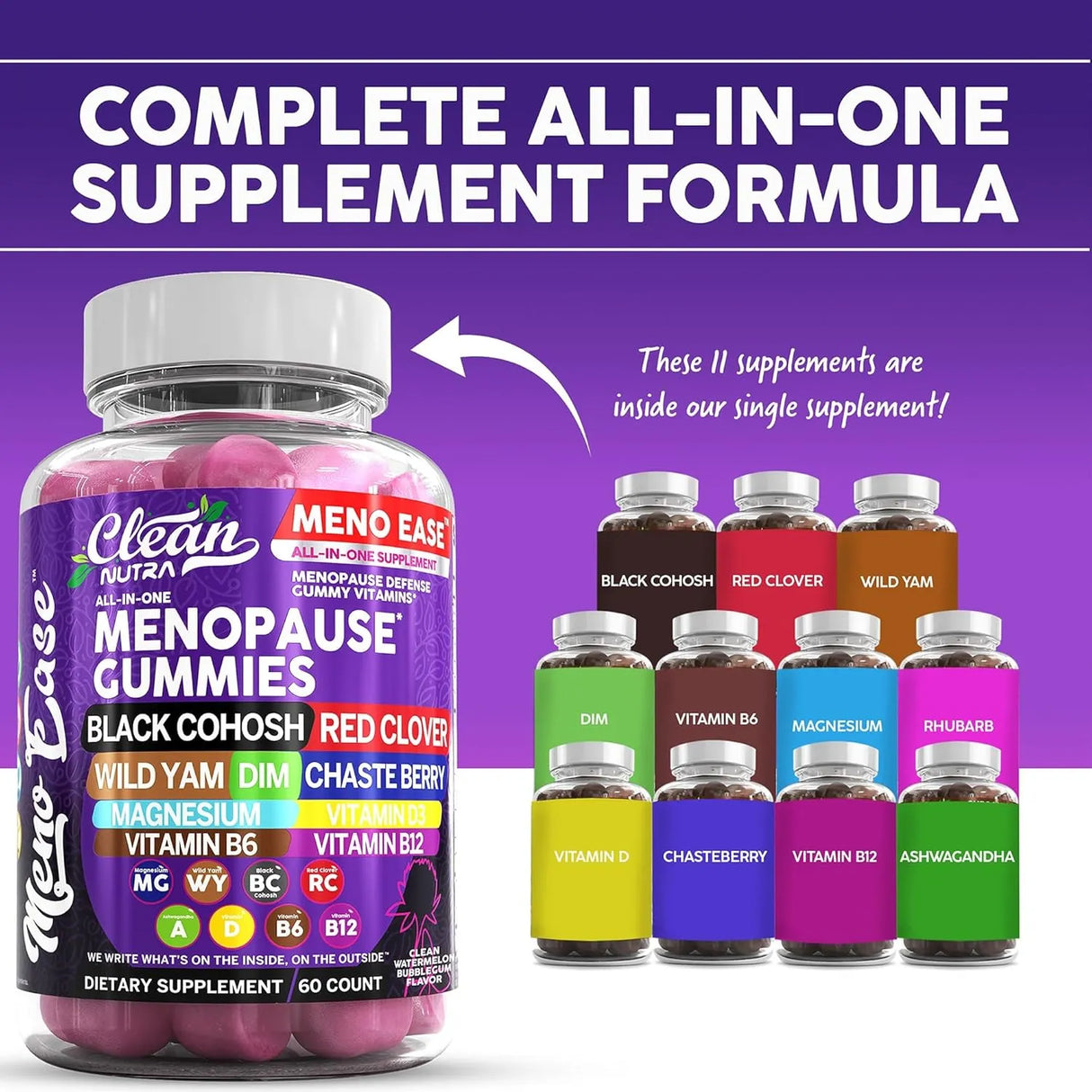 CLEAN NUTRACEUTICALS - Clean Nutraceuticals Menopause Supplement for Women Gummies 60 Gomitas 2 Pack - The Red Vitamin MX - Suplementos Alimenticios - {{ shop.shopifyCountryName }}