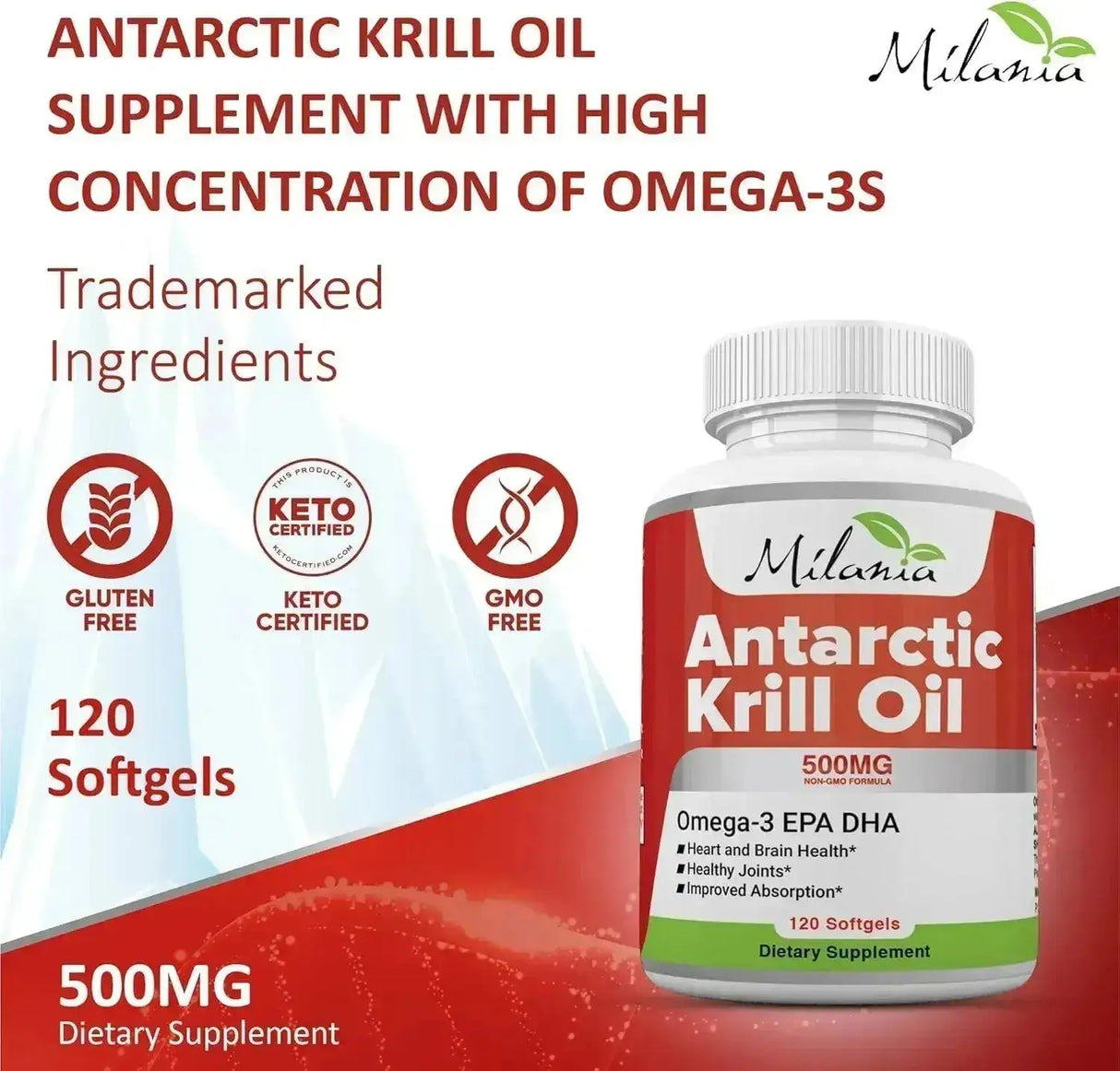 MILANIA - Milania Antarctic Krill Oil 500Mg. 120 Capsulas Blandas - The Red Vitamin MX - Suplementos Alimenticios - {{ shop.shopifyCountryName }}