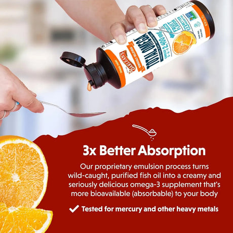 BARLEAN´S - Barlean's Total Omega 3 6 9 Orange Crème Liquid Fish Oil 8 Oz. - The Red Vitamin MX - Suplementos Alimenticios - {{ shop.shopifyCountryName }}