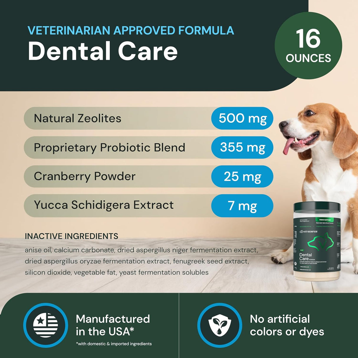 VetriScience Dental Care Powder 453Gr.