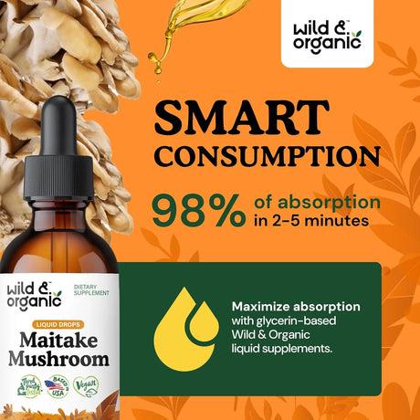 WILD & ORGANIC - Wild & Organic Maitake Mushroom Drops 2 Fl.Oz. - The Red Vitamin MX - Suplementos Alimenticios - {{ shop.shopifyCountryName }}