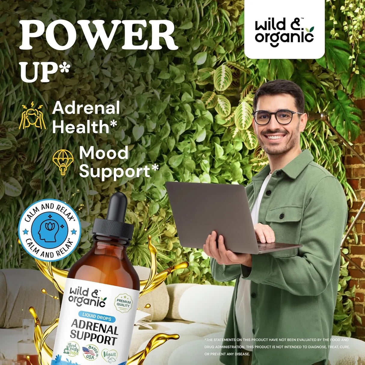 WILD & ORGANIC - Wild & Organic Adrenal Support Tincture 4 Fl.Oz. - The Red Vitamin MX - Suplementos Alimenticios - {{ shop.shopifyCountryName }}