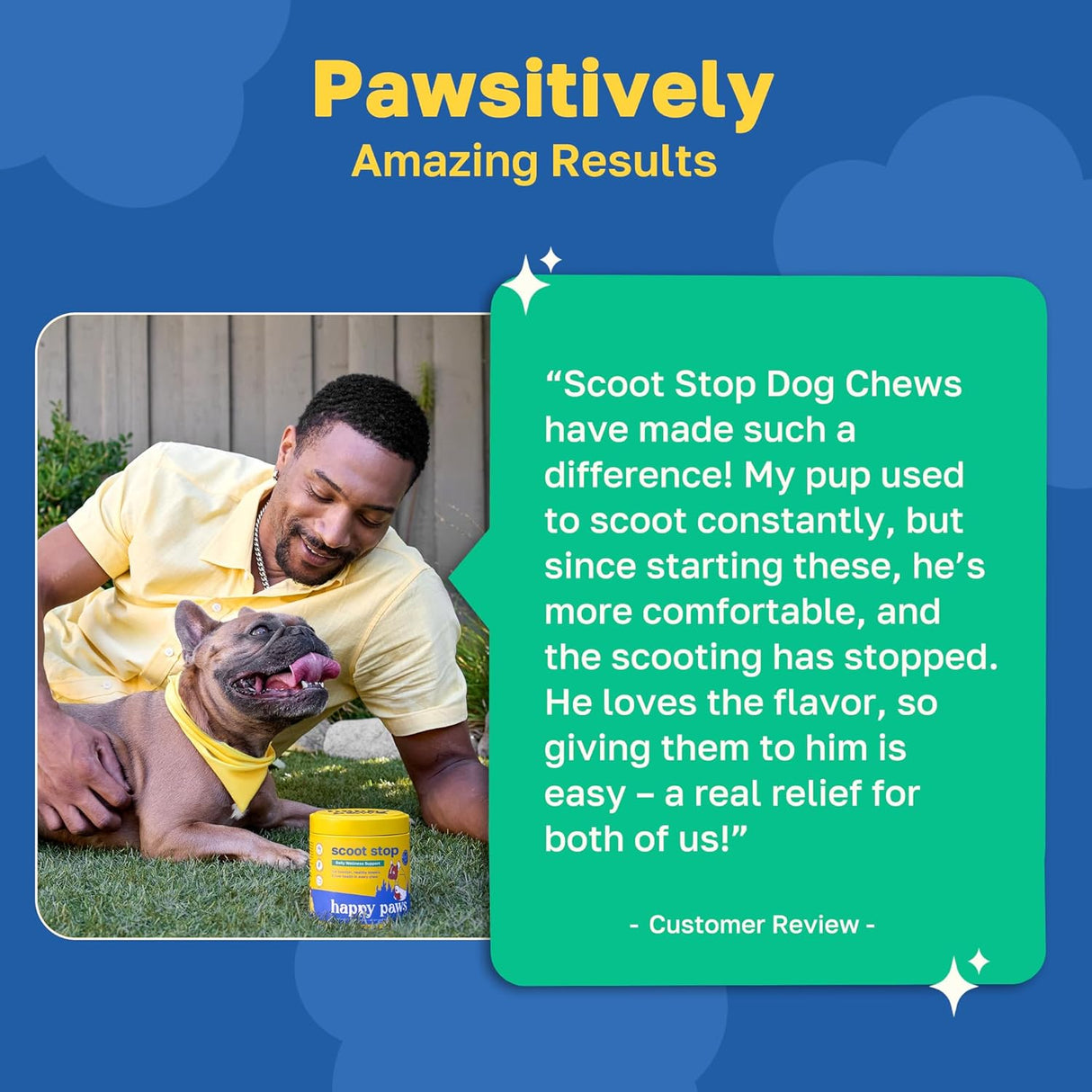 Happy Paws Scoot Stop Dog Chews Chicken Flavor 100 Masticables