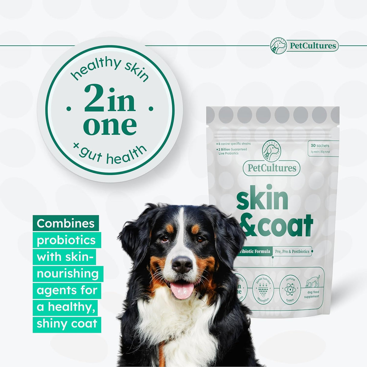 PETCULTURES - PetCultures Skin and Coat Synbiotic Formula 30 Paquetes - The Red Vitamin MX - Remedios Para La Picazón De Perros - {{ shop.shopifyCountryName }}