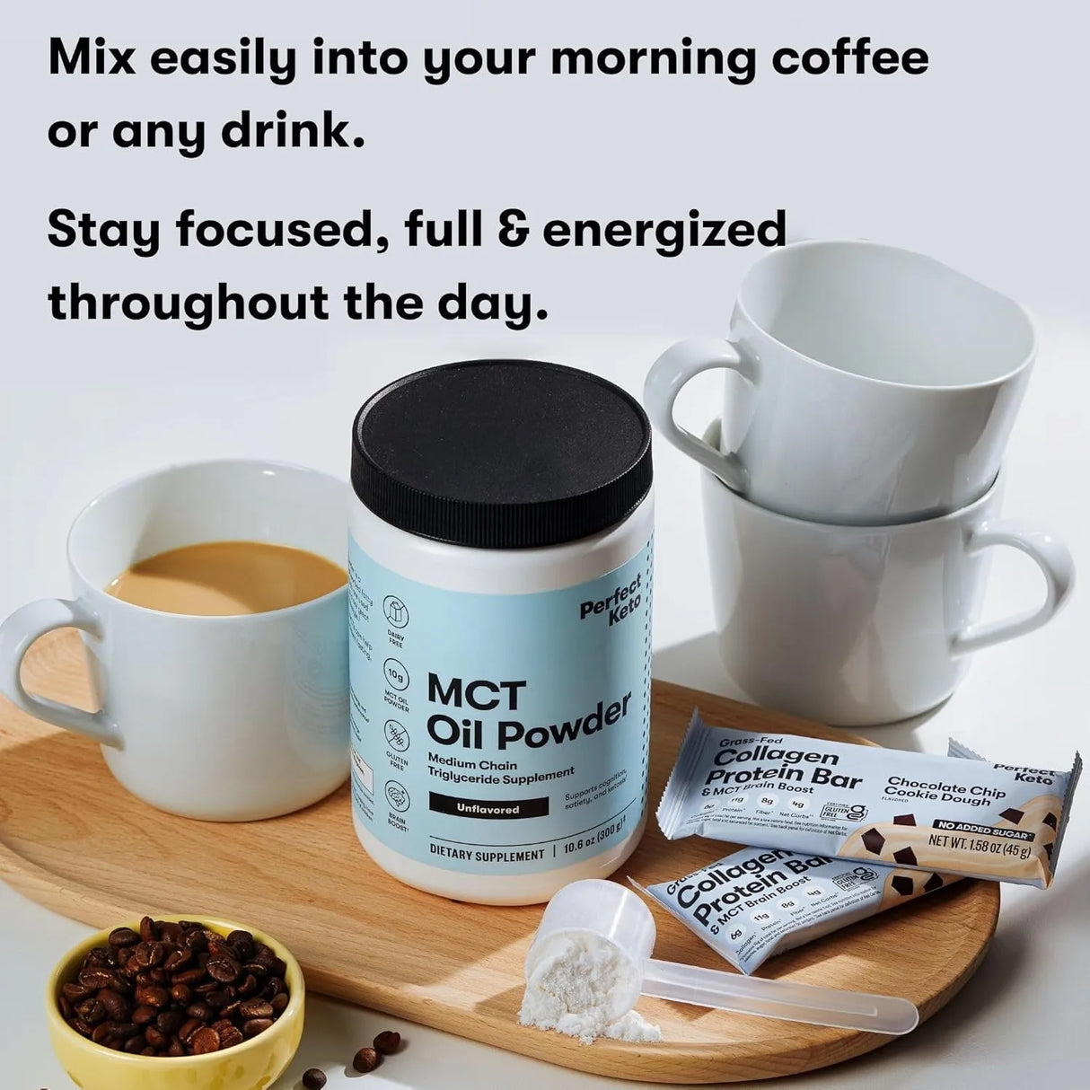 PERFECT KETO - Perfect Keto 7g MCT Oil Powder Unflavored 30 Servicios 300Gr. - The Red Vitamin MX - Suplementos Alimenticios - {{ shop.shopifyCountryName }}