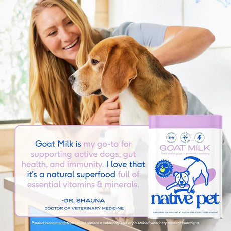 NATIVE PET - Native Pet Goat Milk for Dogs Organic Goat Milk Powder for Dogs and Cats 120 Servicios 397Gr. - The Red Vitamin MX - Sustitutos De Leche Para Perros - {{ shop.shopifyCountryName }}