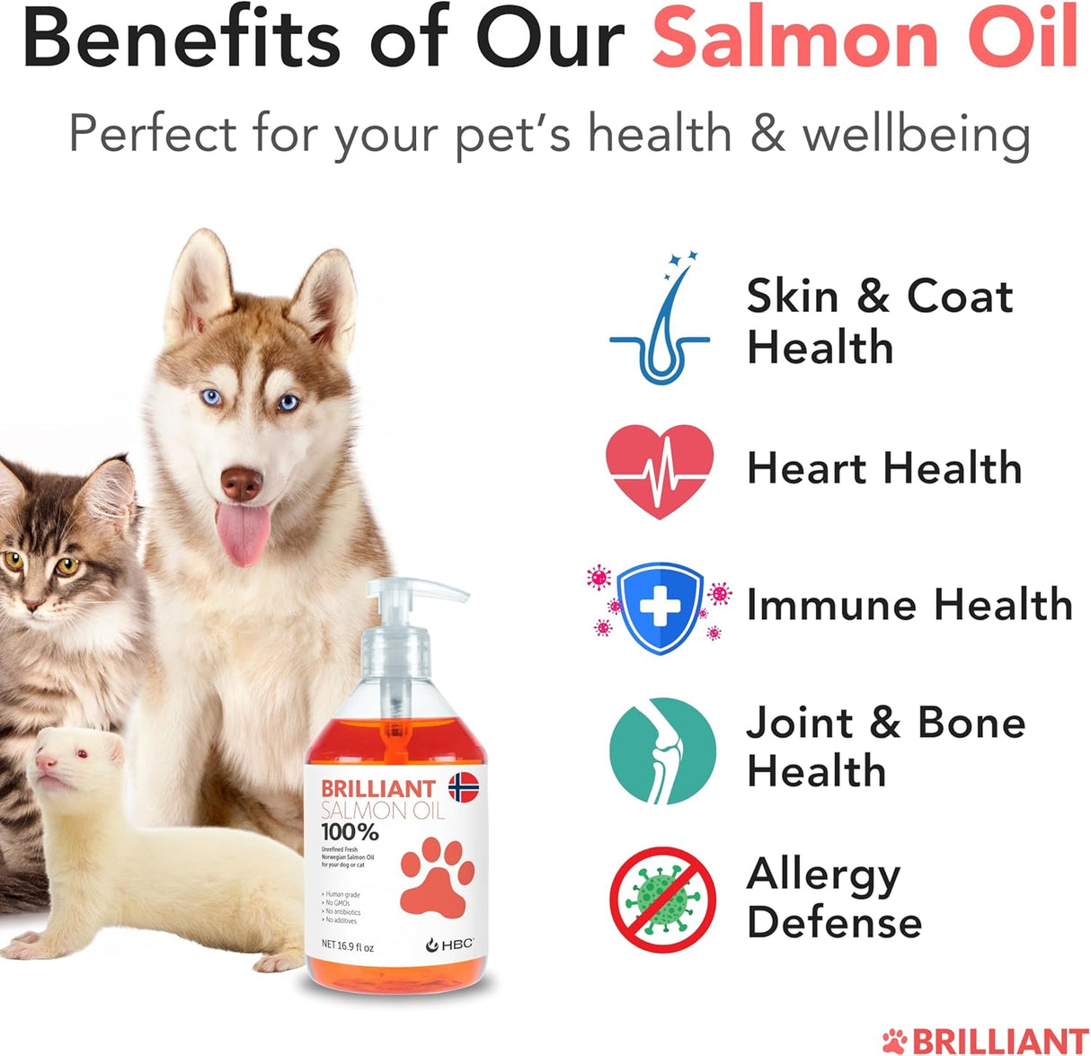 Hofseth BioCare Salmon Oil for Dogs 16.9 Fl.Oz.